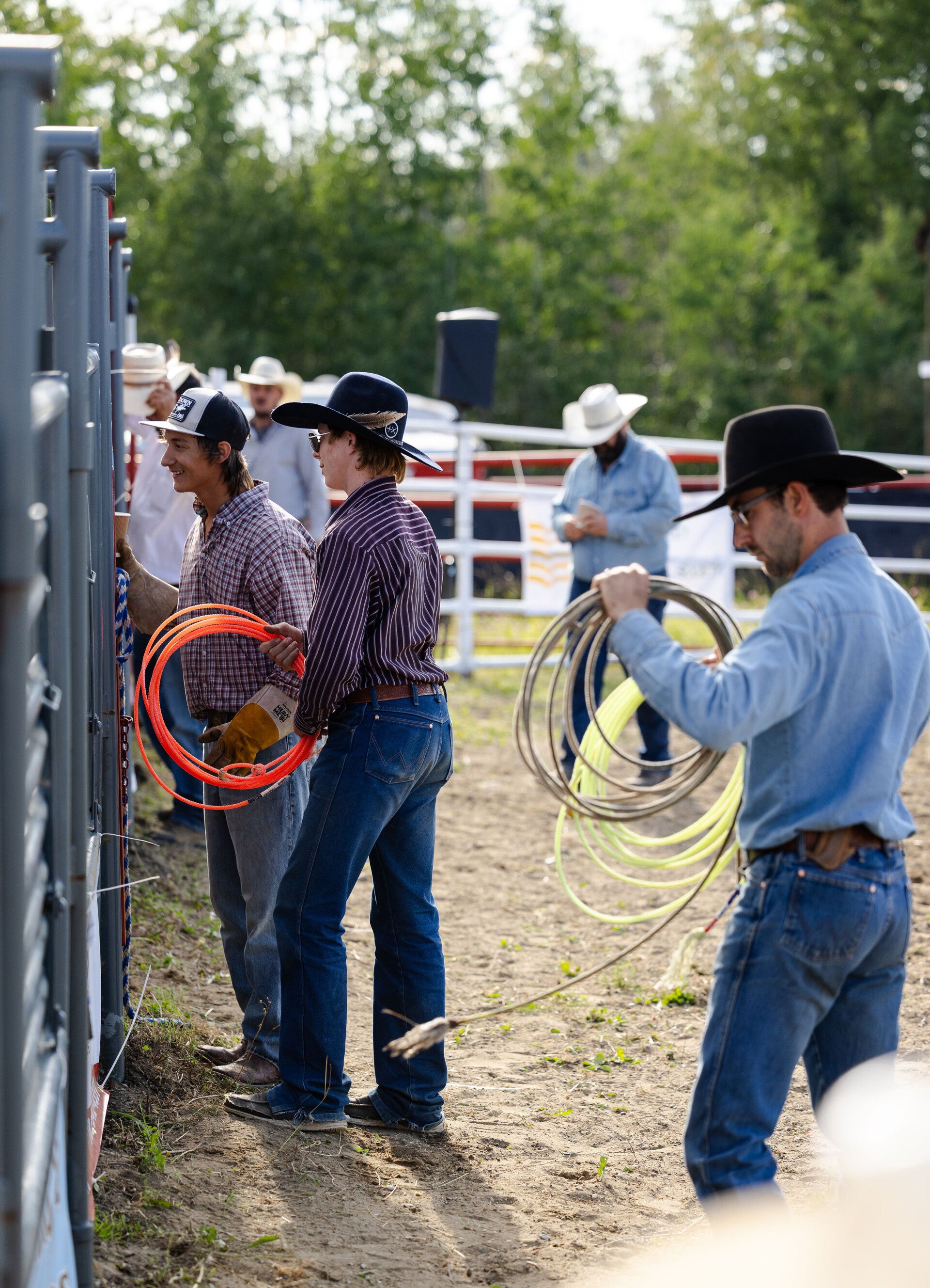 Barrel racing and roping events